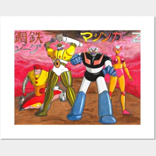 Mazinger_Z VS Jeeg Posters and Art